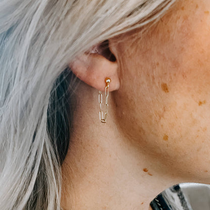 Link Chain Post Earrings: 14k Gold Fill