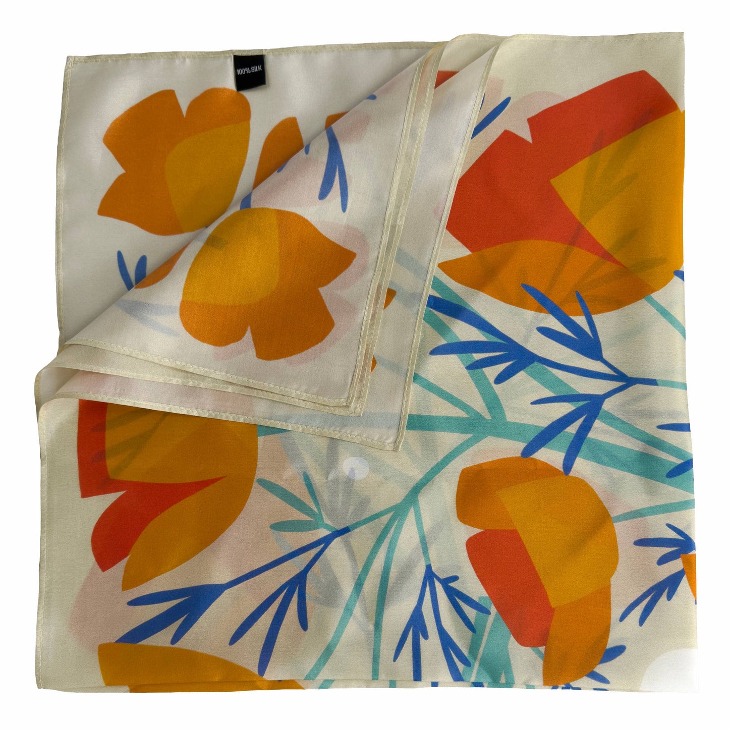 California Poppies Scarf | Silk Scarf
