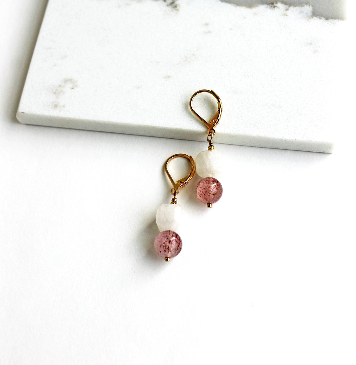 Moonstone Drop Earrings | Gold Filled
