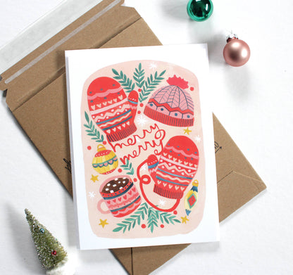 michele maule - Holiday Card - Merry Merry Mittens