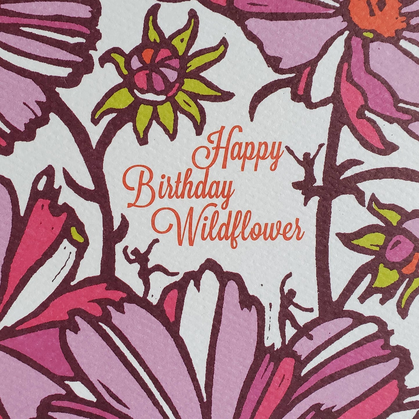 Happy Birthday Wildflower Floral Greeting Card
