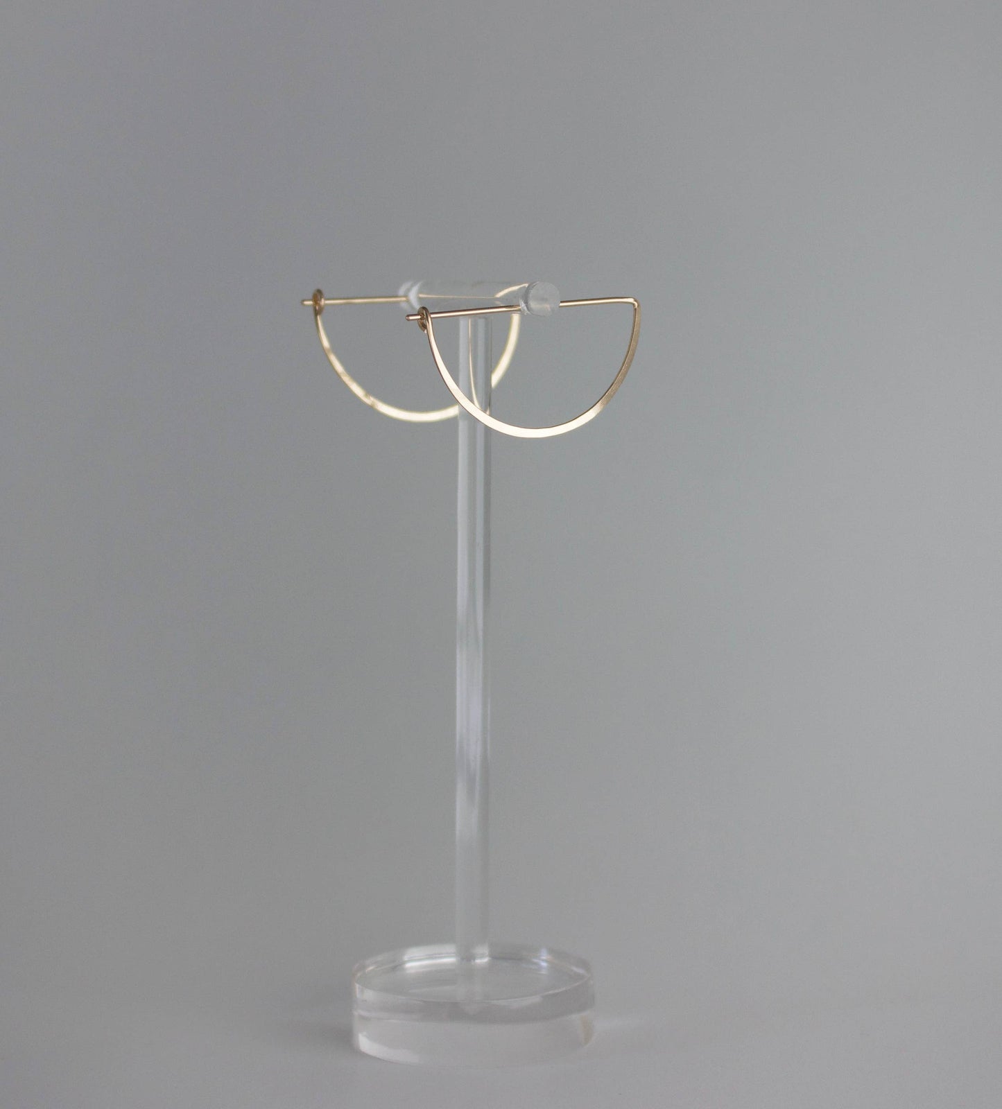 Crescent Earrings: Sterling Silver
