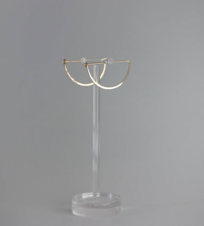 Crescent Earrings: Sterling Silver