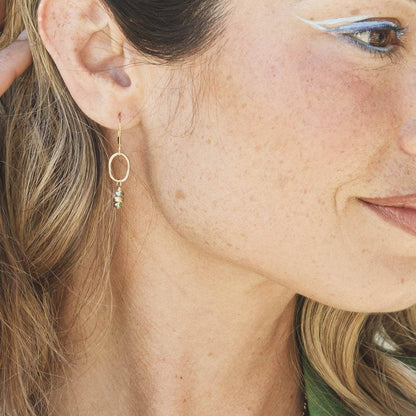 Tidal Vermarine Gemstone - Gold Filled