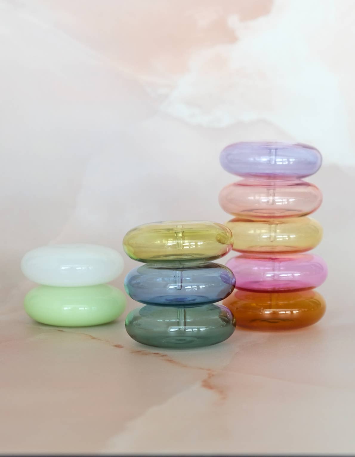 Glass Bubble Incense Holder : Martini Olive Translucent