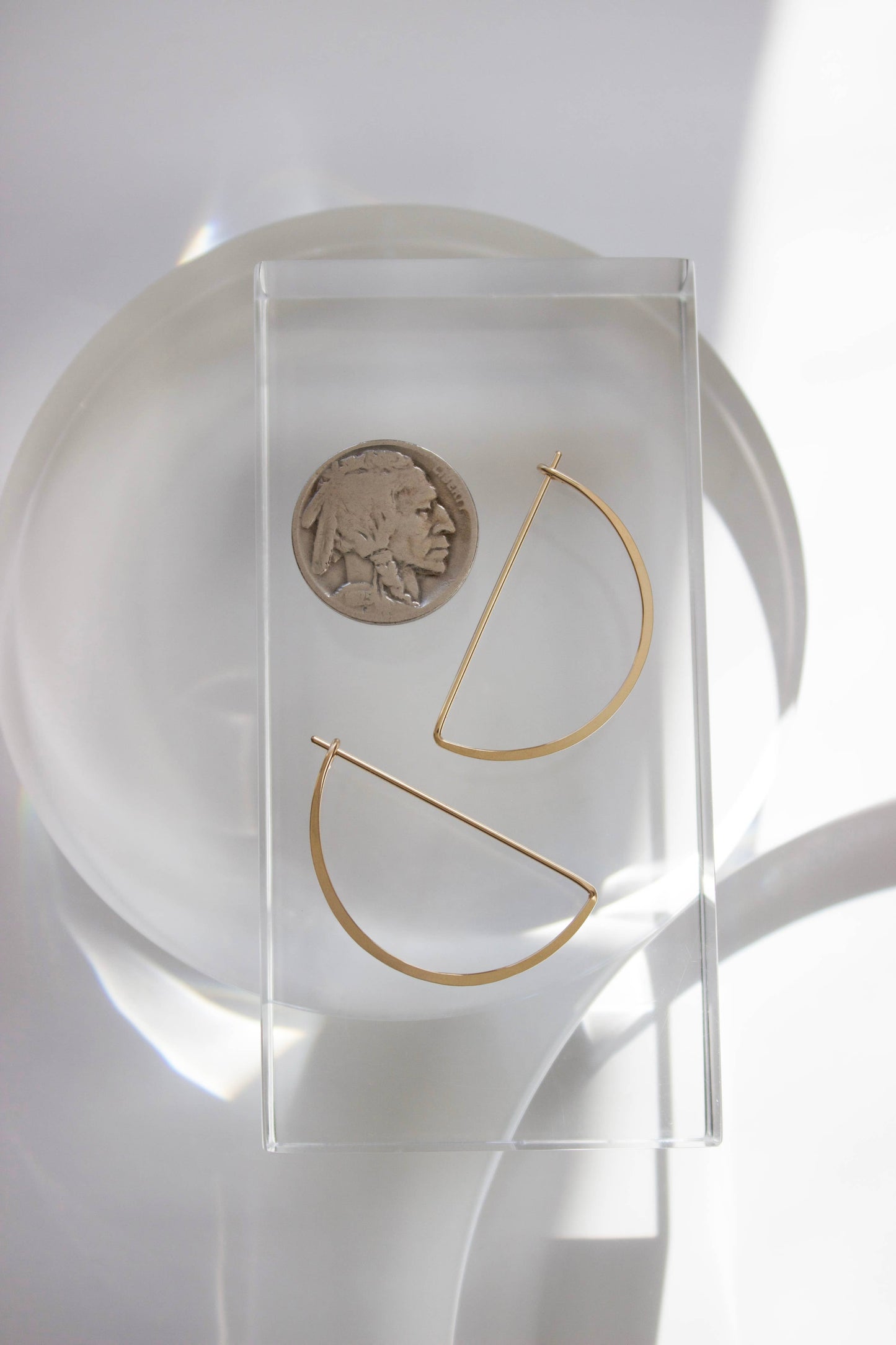 Crescent Earrings: Gold Filled