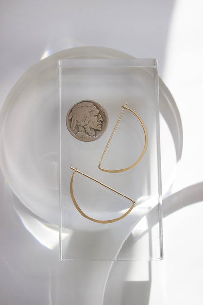 Crescent Earrings: Gold Filled