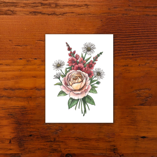 Kyla Rae Design - Rose Bouquet Card (Blank)