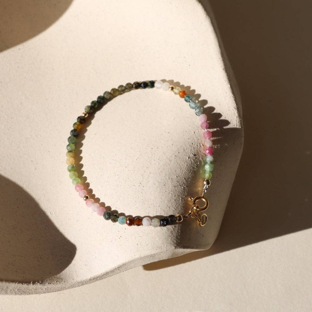 Tourmaline Prism Bracelet: 14k Gold Fill / 7"