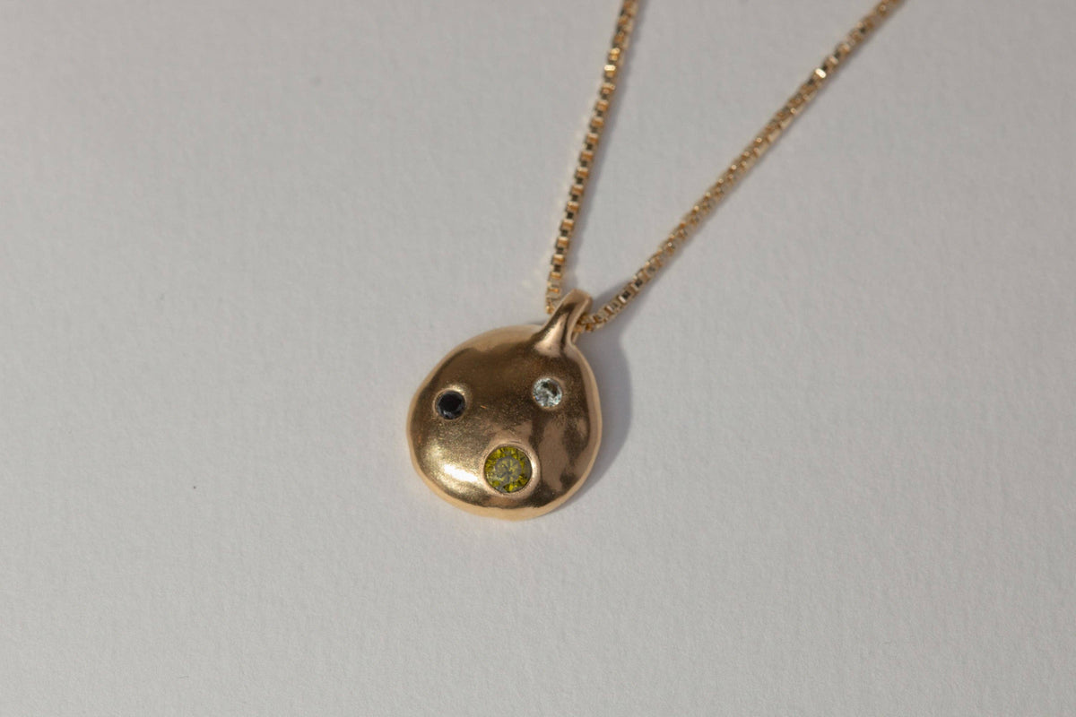 YEWŌ Collective - Mwala Constellation Necklace: Olive