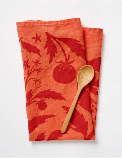 Tomato Linen Tea Towel