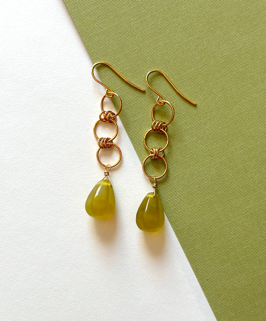 Korean Jade Dangle Earrings | GF
