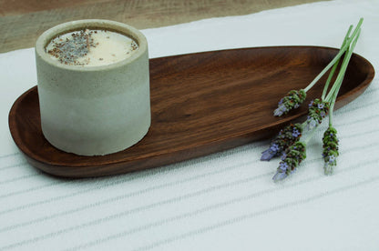 Oval Walnut Pebble Tray