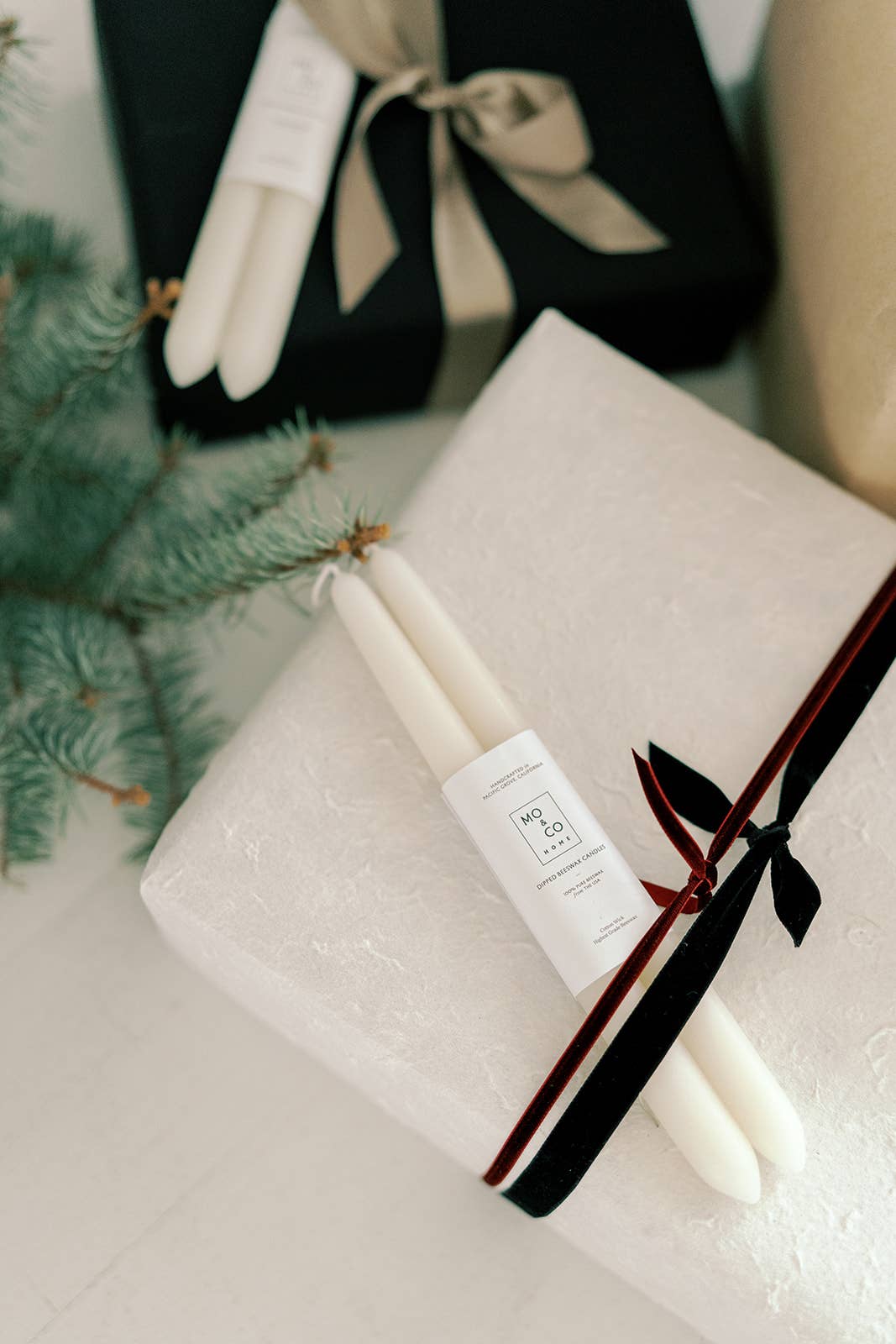 Natural White | Dipped Beeswax Taper Candles | All Natural: 10 Inch