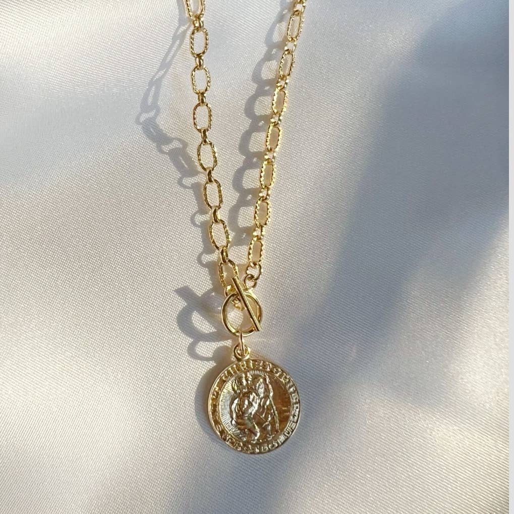 Journey Religious Toggle Gold Filled Necklace