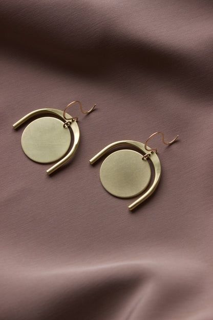 Large Thera Earrings Brass/GF EarWire