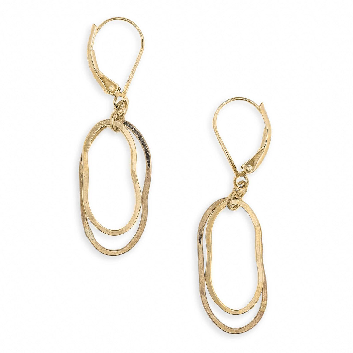 Stacked Oval Drops Sterling Silver