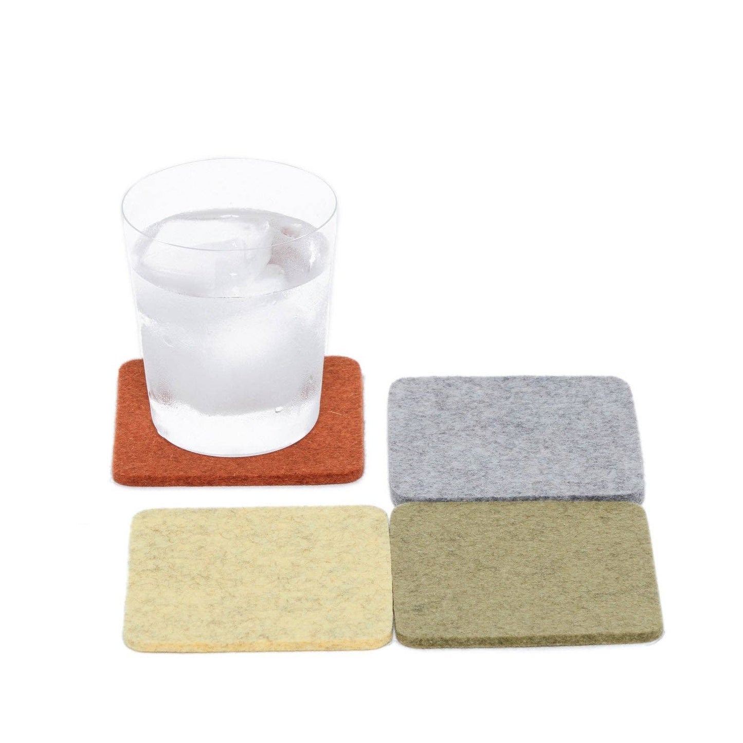 Ikebana: Bierfilzl Merino Wool Felt Square Coasters