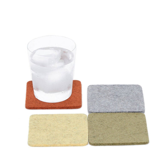 Ikebana: Bierfilzl Merino Wool Felt Square Coasters