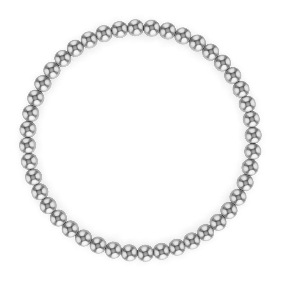 4MM Silver Ball Bracelet: Sterling / 7.5"