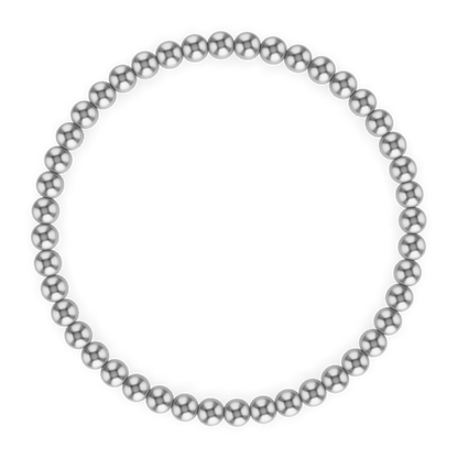 4MM Silver Ball Bracelet: Sterling / 7.5"