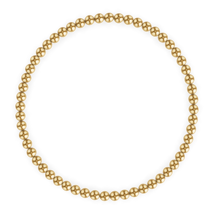 3MM Gold Ball Bracelet: Goldfill / 6.5"