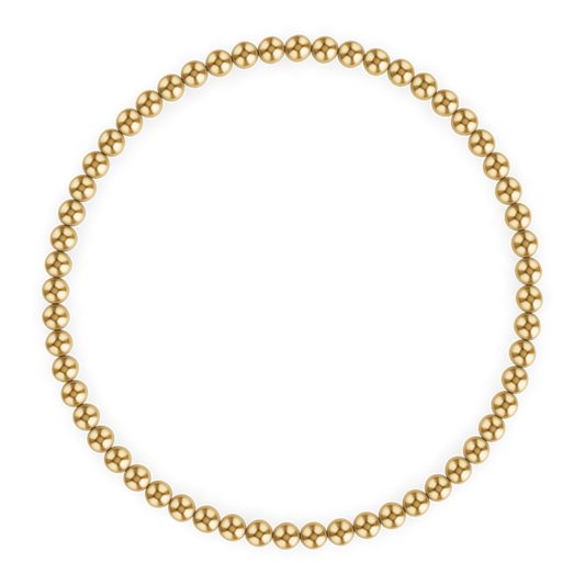 3MM Gold Ball Bracelet: Goldfill / 6.5"