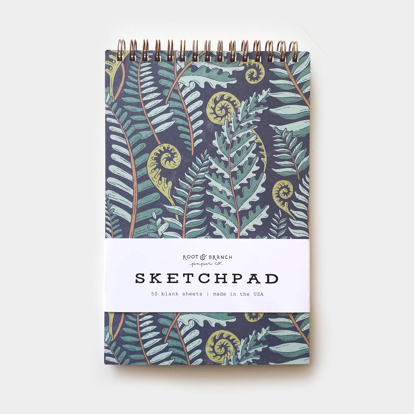 Root & Branch Paper Co. - Forest Fern Spiral Bound Sketchpad