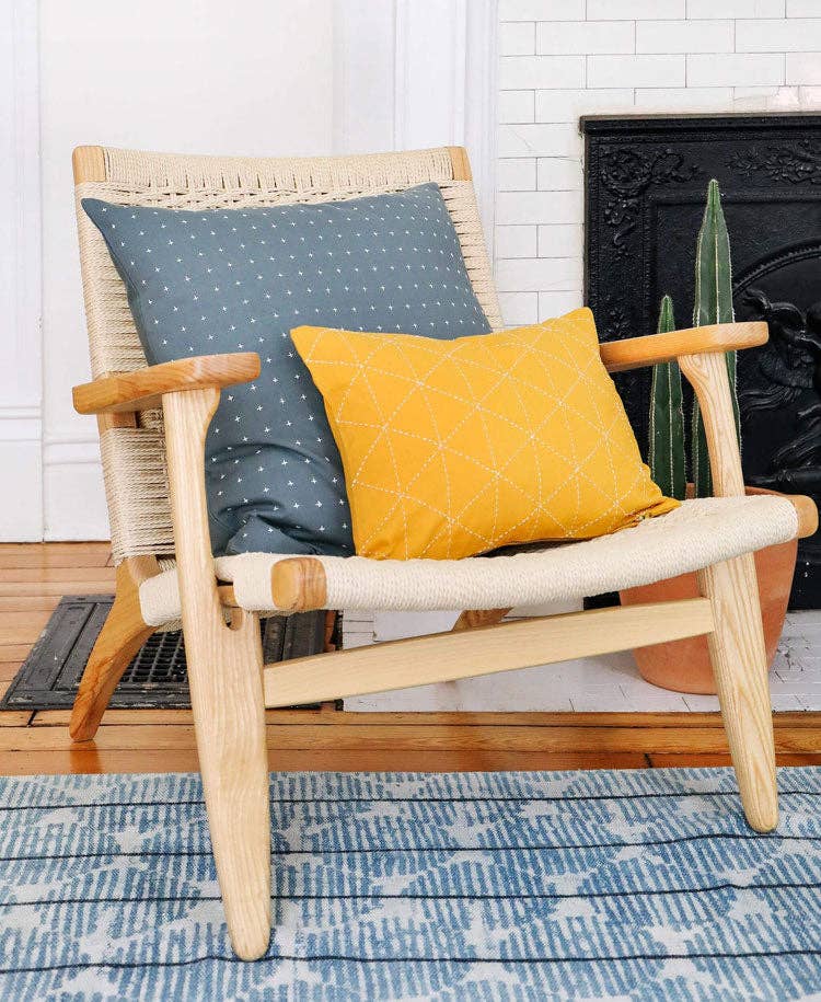Small Graph Throw Pillow: Spruce