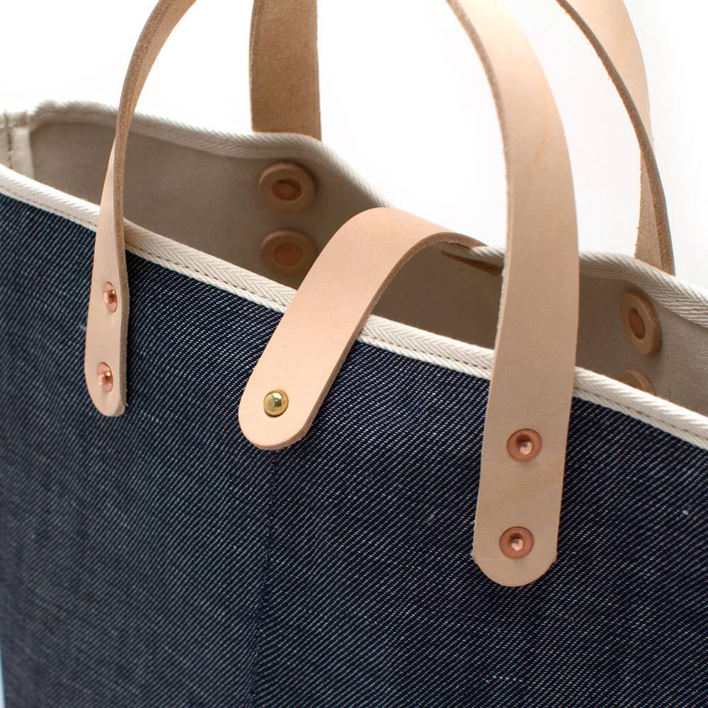 Japanese Denim Mini Tote: Indigo