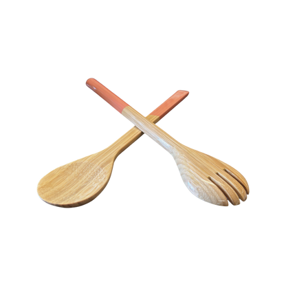 Bamboo Server Set: Dove Blue