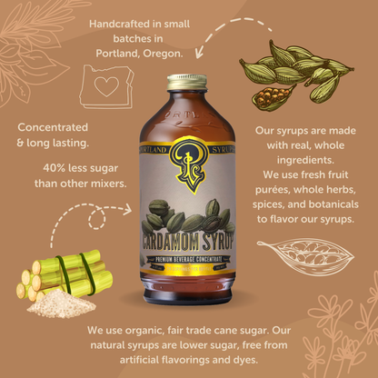 Cardamom Syrup 12oz  - cocktail / mocktail / coffee mixer