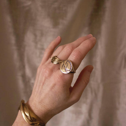 Silver Lining Circle Signet Ring