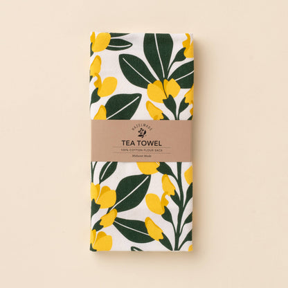 Yellow Flowers Tea Towel