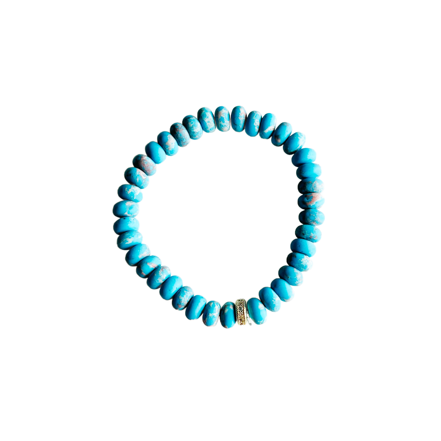 Market and King - Candy Stretch Bracelets: Matte Turquoise Imperial Jasper