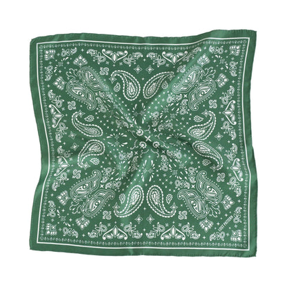 “Paisley" Silk Bandana Scarf - Sagebrush Green: Sagebrush Green
