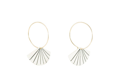 Porcelain Pinstripe Fan Hoops