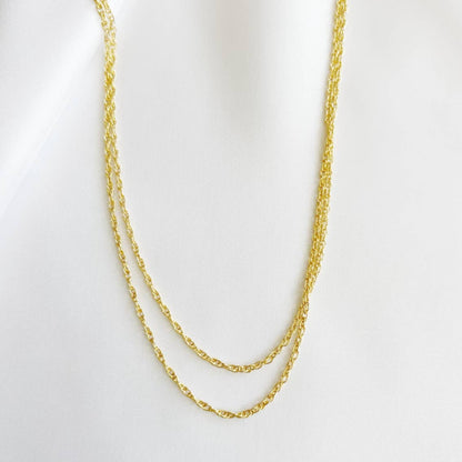 East Coast Rope Layering Necklace Gold Filled
