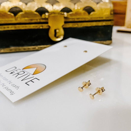 Tiny Dot Stud Earrings  14k gold filled