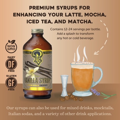 Vanilla Syrup 12 oz - Coffee Syrup