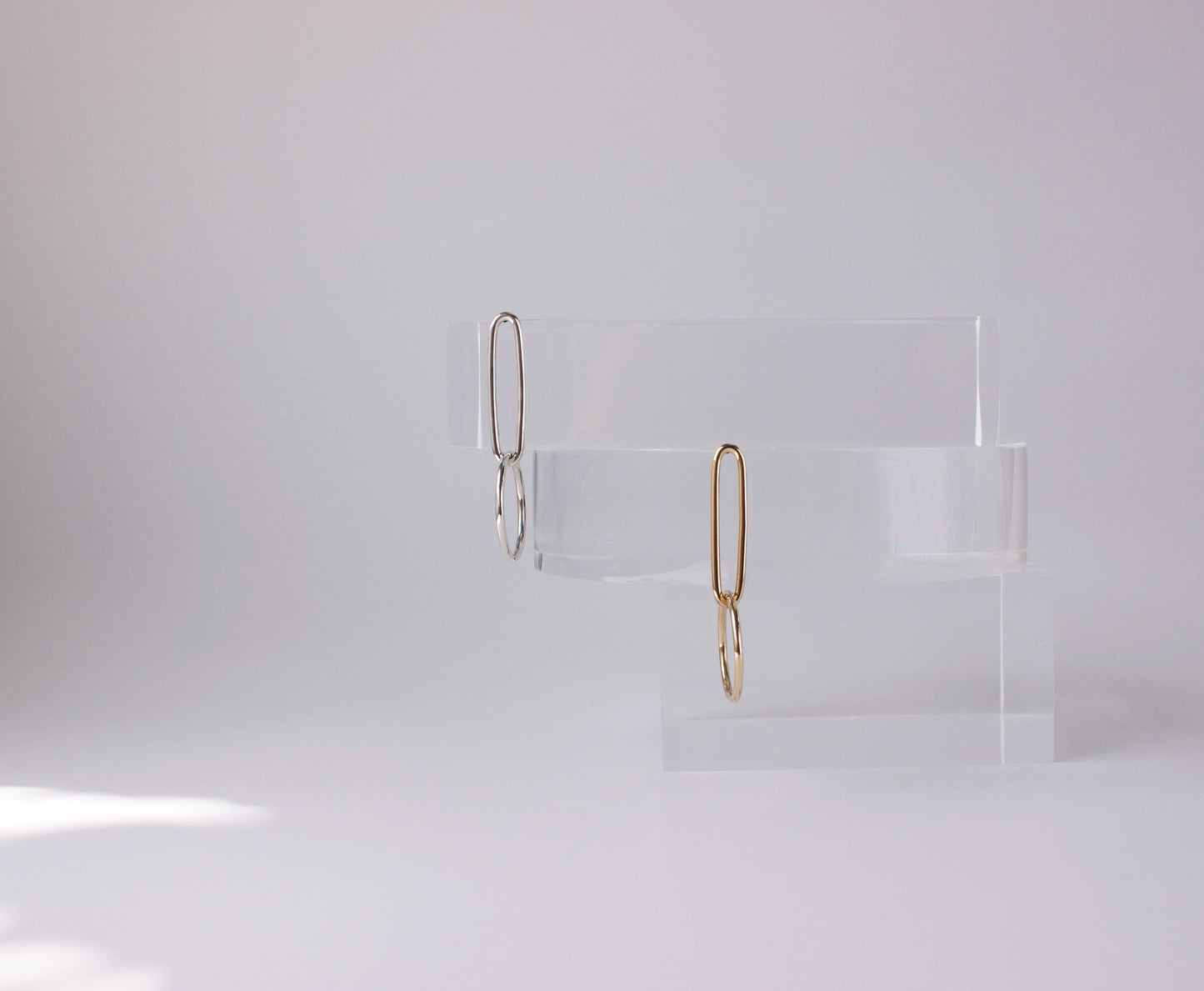 Long Link Earrings: Sterling Silver