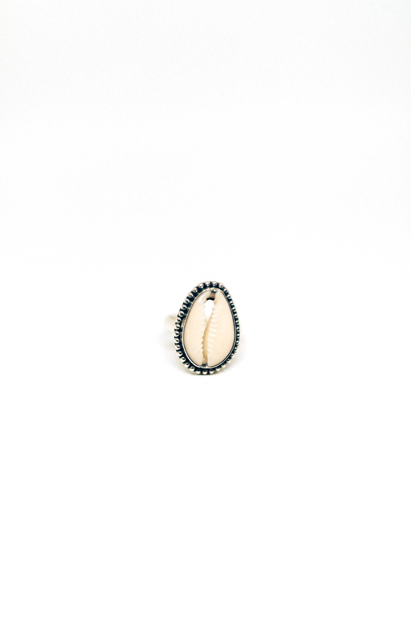 Beaded Cowrie Shell Ring 7