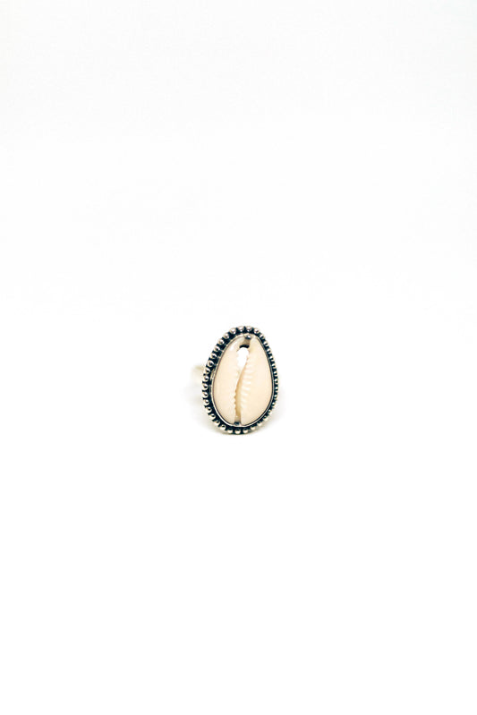 Beaded Cowrie Shell Ring 7