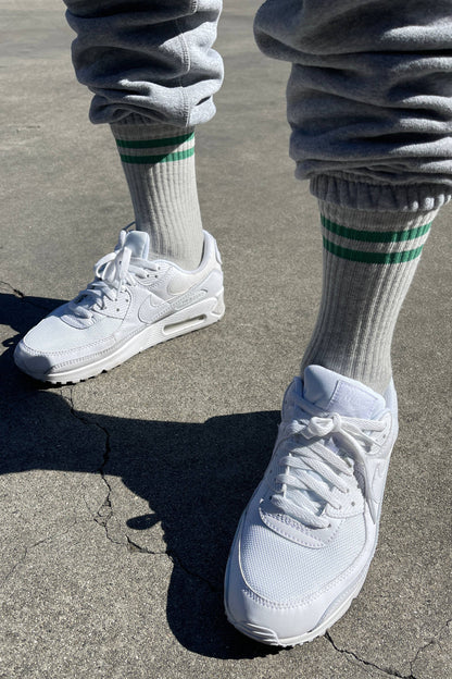 Extended Boyfriend Socks: Moss