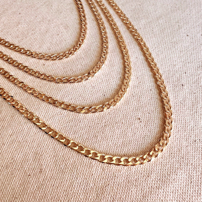18k Gold Filled Miami Chain 18"