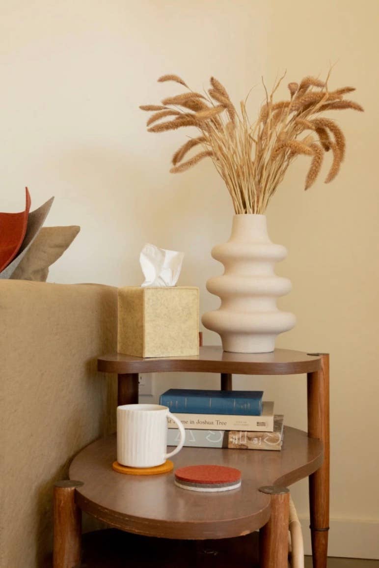 shelf with a set of Graf Lantz coasters 