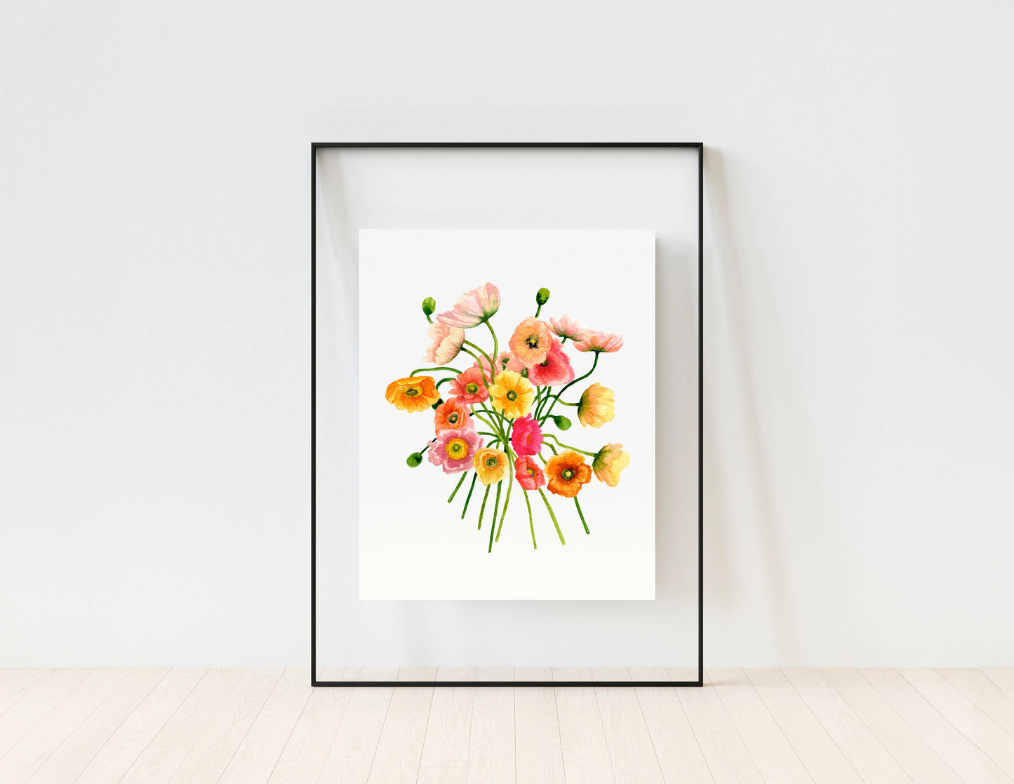 Poppies Watercolor Art Print