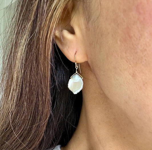 Keshi Pearl Earrings / 14k gold
