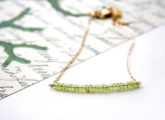 Peridot Necklace | Gold Filled