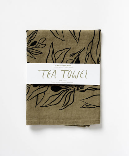 Olives Tea Linen Towel